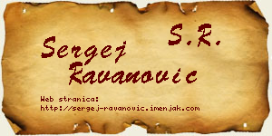 Sergej Ravanović vizit kartica